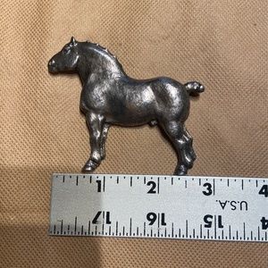 Sterling silver horse pin brooch